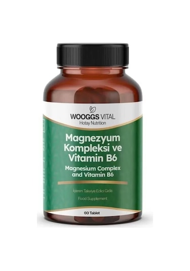 Wooggs Vital Magnezyum Kompleksi ve Vitamin B6 İçeren Takviye Edici Gıda 60 Tablet