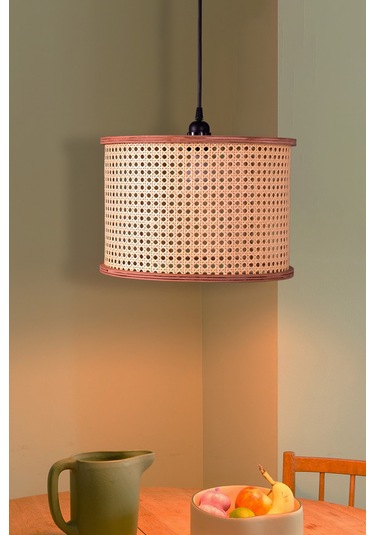 Istanbul Serisi Seda Hazeran Avize Sarkıt 35cm Ahşap