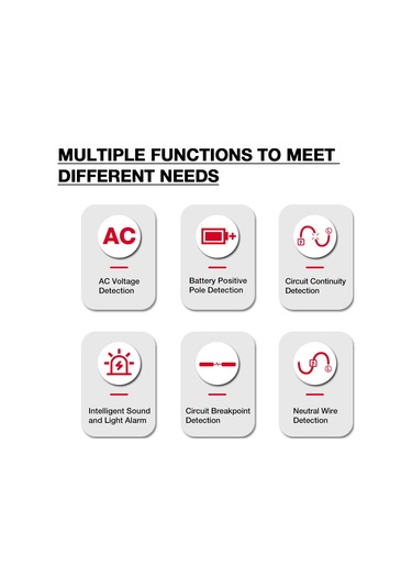 Samdoo "ht92 Akıllı Voltaj Test Kalemi - 12-300v Ac/dc, Sesli Ve Işıklı Alarm, Lcd Ekranlı, Ev Tamiri İçin"