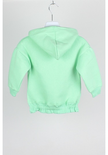 Escabel Kız Çocuk Salash Kesim Kapişonlu Sweatshirt Yeşil