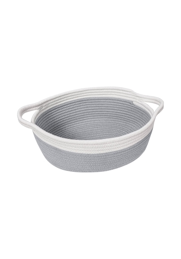 Giysiler İçin Kulplu Küçük Dokuma Depolama Sepeti, 12 "x 8" X 5 " 1