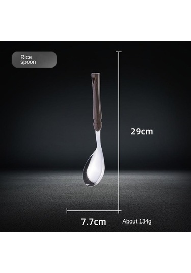 Hanyang 201 Paslanmaz Çelik Tencere Spatula Mutfak Eşyaları Spatula Çorba Kepçesi Huni Tencere Seti Altı Takım 29cmx7.7cm