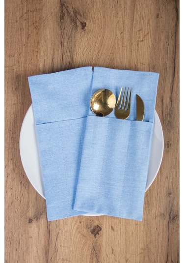 Leohome Çatal Bıçak Takımı Servis Zarfları 2 Adet 219782148 Açık Mavi