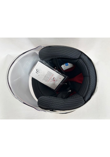 Gdr Yarım Kask Of-627 Parlak Siyah Renk Şefaf Vizörlü -