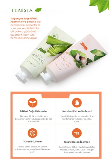 Onarıcı Ve Nemlendirici Snail Içerikli Günlük Kullanım El Kremi 100ml Diğer