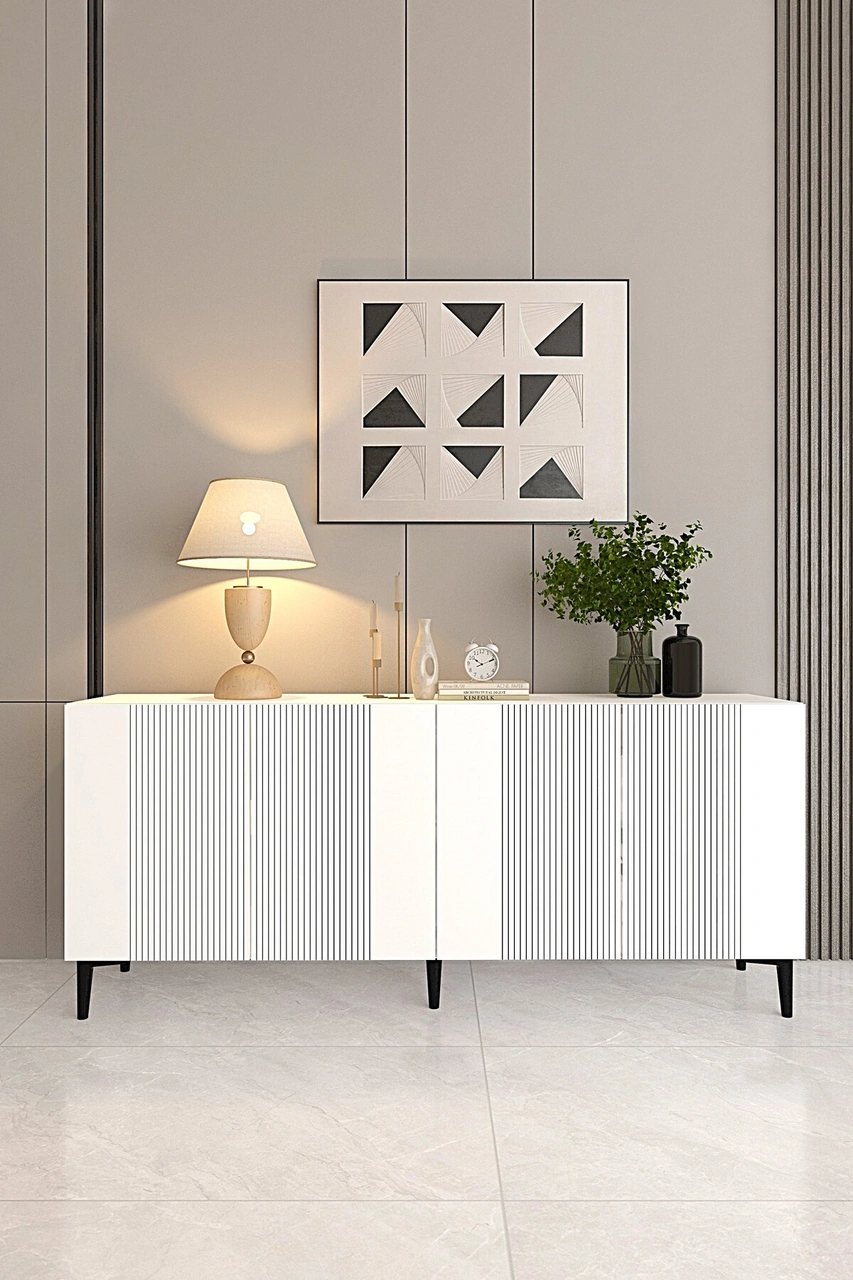 Ka1511b Corsa150 Konsol, Kahve Köşesi, Tv Sehpası Beyaz 150cm Beyaz