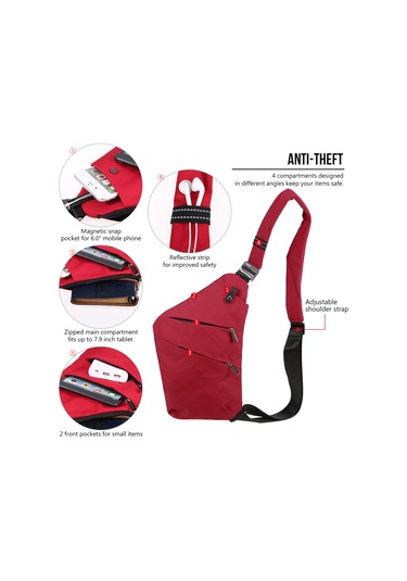 Geeksen Küçük Ultra Hafif Anti Hırsızlık Çoklu Cüzdanlı Lacivert Sırt Çantası - İş, Okul, Spor İçin Koyu Mavi