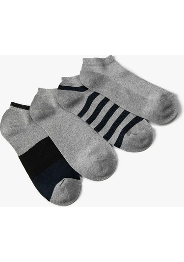 Koton 4'lü Patik Çorap Seti Geometrik Desenli Siyah 4wam80048aa 4WAM80048AA999 Siyah Koton 4'lü Patik Çorap Seti Geometrik Desenli Siyah 4wam80048aa 4WAM80048AA999 Siyah