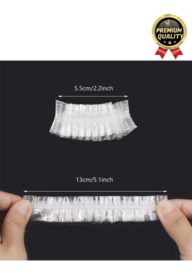 Çok Amaçlı Pratik Dayanıklı Elastik Tek Kullanımlık Banyo Duş Su Geçirmez Kulak Bonesi 100 Adet Çok Renkli