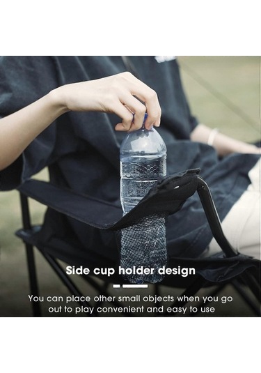 Bloomnest Taşınabilir Kamp Sandalyesi Siyah Altın - Siyah, Katlanır, Hafif, Spor, Açık Hava Altın - Siyah