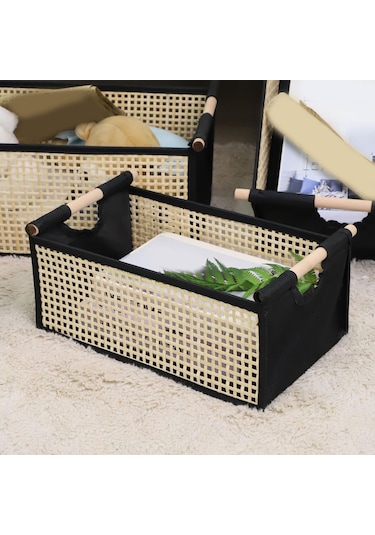 Suntek El Dokuma Depolama Sepeti Sağlam Çok 34,5cmx21cmx14cm