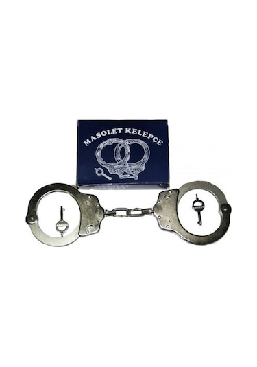 Masolet Polis Kelepçesi, Zincirli Çelik Kelepçe Gri