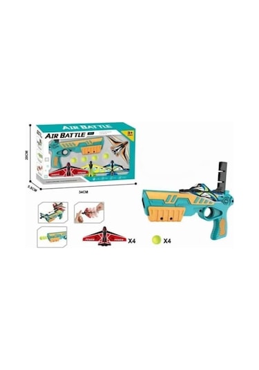 Uçak Ve Top Atan Büyük Kutuda Tabanca Periyedi