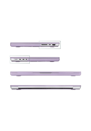 Codegen 16" Macbook Uyumlu Pro M1 A2485 Mor Kılıf Koruyucu Kapak