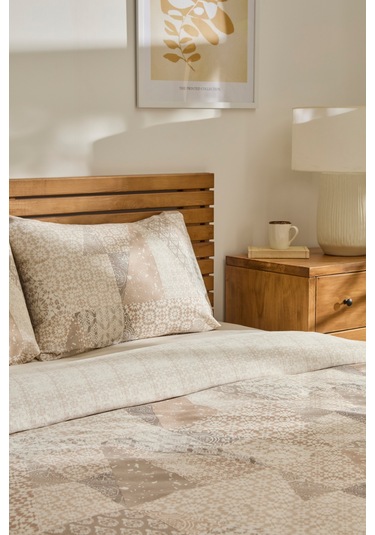 Kaşmir Home Lea Çift Kişilik Nevresim Takımı Bej Bej