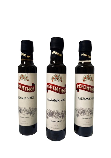 Perinthos Neşe Natural Balzamik Sirke 250 Ml 3 Adet Cam Şise