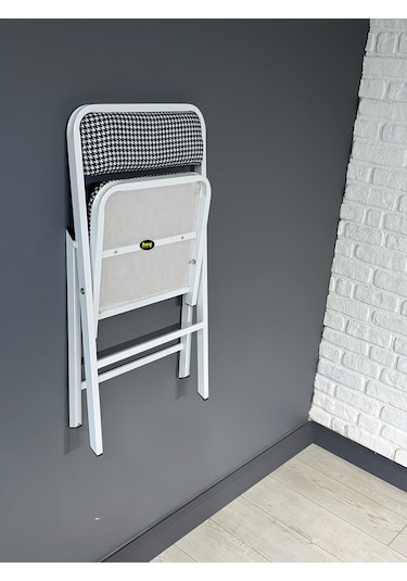 Pars 2 Kişilik Yuvarlak Mutfak Yemek Masası Takımı 2+1 Beyaz Kazayağı Kumaş 70 Cm Beyaz-kazayağı