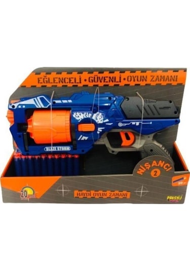 Prestij Oyuncak Nerf Yumuşak Mermi Atan Tabanca 20 Mermili FAB.64