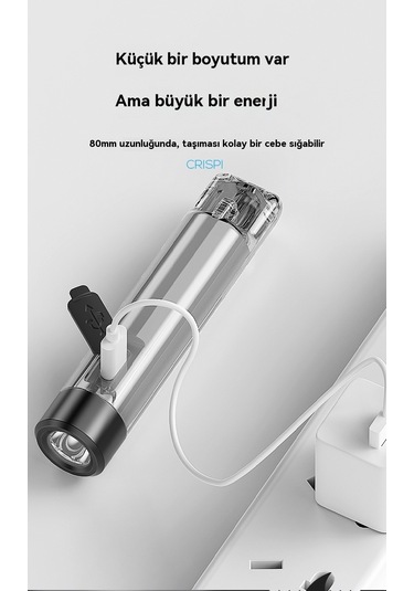 Jianfan Mini Taşın Dışmekan El Feneri Siyah