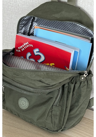Nemo Group Sırt Çantası Haki Krinkıl Kumaş Suya Dayanıklı Haki