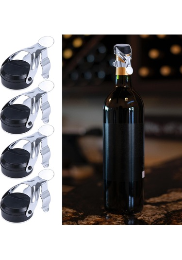 Suntek Şarap Stoper Şampanya Kırmızı Mühürleyen Siyah