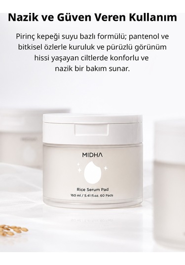 Midha Rice Pirinç Özlü Aydınlatıcı Serum Ped 150 ML