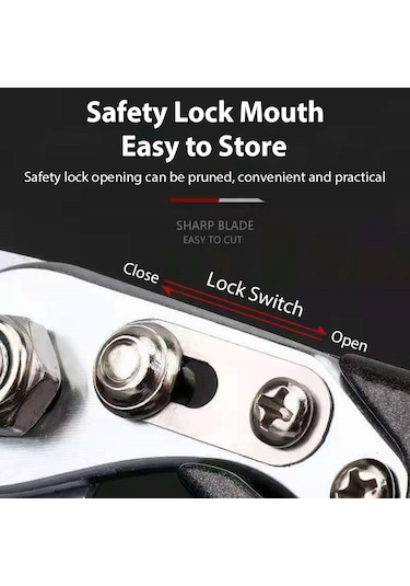 Symbee Sk5 Hızlı Çelik Bahçe Budama Makası - 50mm Kalın Dal Kesici, Dayanıklı, Paslanmaz, Zıplayıcı Kesim