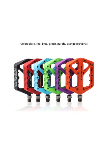Hombey Meroca Dağ Bisikleti Pedalları Nilon + Çelik 115mm Geniş 8 Anti-skayma Çivi Su Geçirmez 14mm Evrensel İğne Xc Off-road Kırmızı Çok Renkli