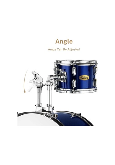 Eastar Eds-480mbe 22" 5-parça Akustik Davul Metallic Blue