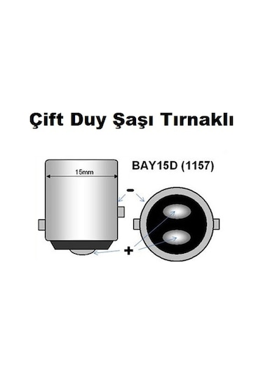Femex  Premium P21W-1157-9W- Çift Duy Şaşı Led Ampul Beyaz Mercekl