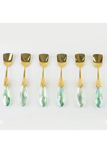 Diamond 6 Parça Tatlı Ve Dondurma Kaşığı Yeşil Titanyum