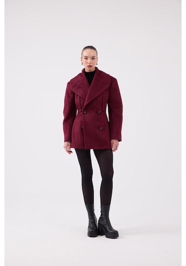 Holly Lolly Belden Oturmalı Kaşe Desiree Kaban Bordo