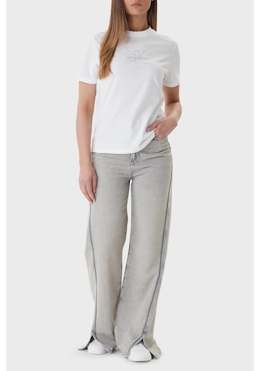 Calvin Klein Bayan T Shirt Lv047f831g Yaf Beyaz BEYAZ Calvin Klein Bayan T Shirt Lv047f831g Yaf Beyaz BEYAZ