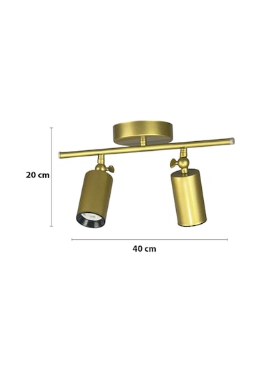 Spoti 2'li Eskitme Renk Beyaz Işık Modern Tasarım Cafe - Mutfak - Banyo Spot Ledli Sıralı Avize Eskitme