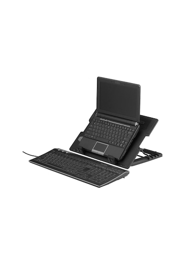 Wozlo Ergostand Yükseklik Ayarlı 14 CM Fan Led'li Notebook Soğutucu