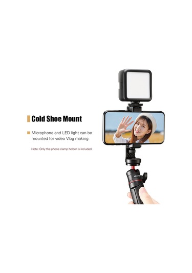 Yifomall Ulanzi St-17 360 Dönebilen Evrensel Telefon Tutucu - Mikrofon Ve Işık Bağlantılı Tripod Adaptörü