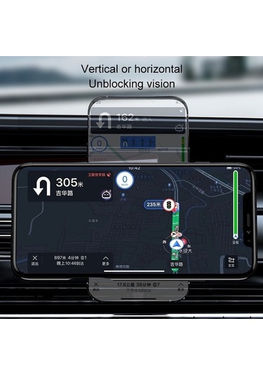 Wondernest K07 15w Maks. Çıkışlı Manyetik Araç Hava Çıkış Braketli Kablosuz Şarj Cihazı Siyah Siyah