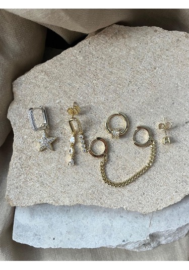 Ysx Jewelry Altılı Küpe Seti Çok Renkli