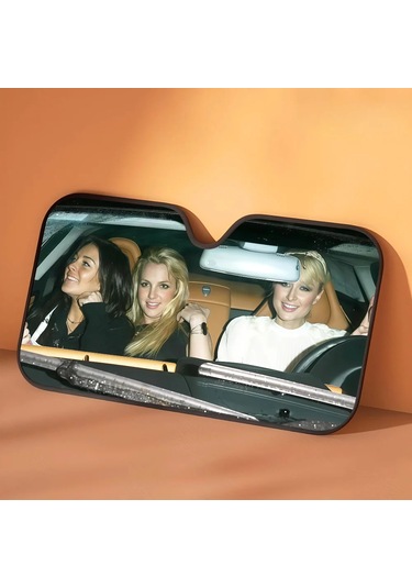 Goldenqian Paris Britney Lindsay Isıtmalı Cam Güneşlik Araba Pencere Ön Cam Kapak Güneş Gölge Otomatik Güneşlik Araba Kapakları Z1