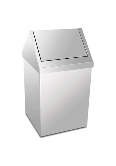 KROM ÇATI KAPAKLI ÇÖP KOVASI 16 LT PLX-3800-316 Gri