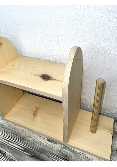 O&a Wood Doğal Ahşap Mutfak-banyo Rafı Tezgah Üstü Düzenleyici Ba