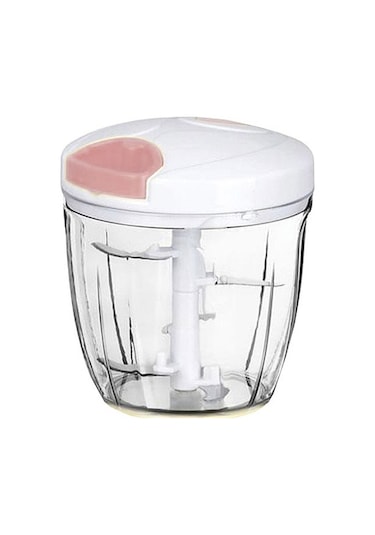 Yakut 5 Bıçaklı Sebze Doğrayıcı Pratik İpli El Rondosu Pembe