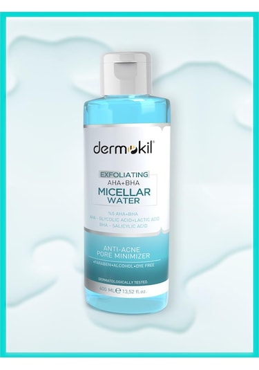 Dermokil Exfoliating Aha+Bha Niacinamide Micellar Makyaj Temizleme Suyu 400 ML