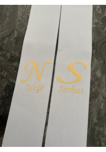 Gelin Damat Isimli Tören Takı Kurdelesi 2 Adet B-48