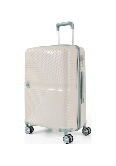 Ççs 5239 Polipropilen 3 Lü Valiz Seti Beyaz-mavi Beyaz - Mavi