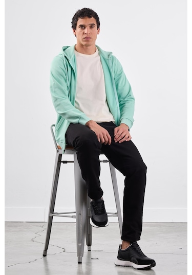 Dufy Mint Yeşili Erkek Sweatshırt - Regular Fit Mint Yeşili