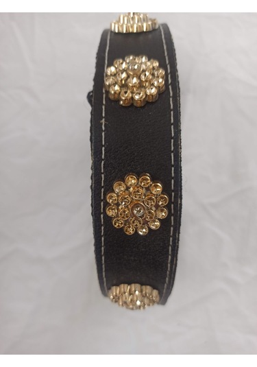 Kozaklı Deri Köpek Tasması Siyah 60 x 65 x 70 CM Siyah