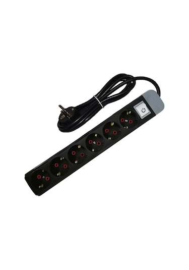 Asgrup-as61ak 6lı Akım Korumalı Priz 1.5 Metre Anahtarlı 150 Joule