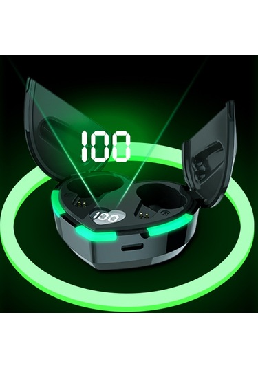 Digital Display Bluetooth-compatible 5.3 Tws Earphones + Heart Shape Charging Case - Red