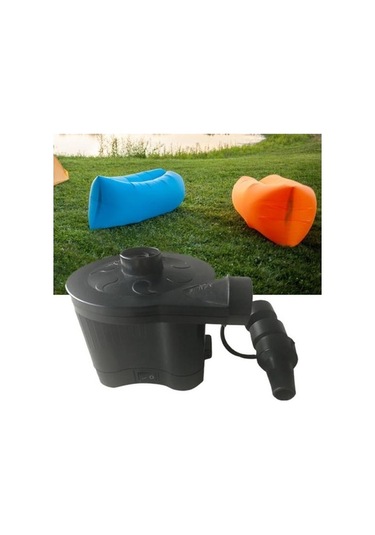 Novahub 4d Pil Hava Pompası - Taşınabilir 3 Nozullu Hava Yatağı Pompası - Siyah - Hızlı Şişirme Hava Yatağı Pompası Siyah